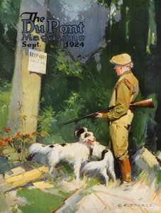 狩猟投稿物件、「デュポン誌」の表紙、1924年9月 作： G. C. Pearce