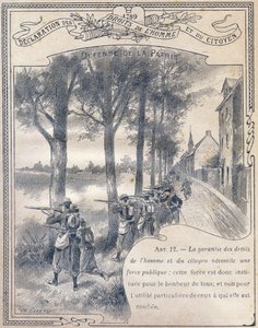 1789年：人間と市民の権利の宣言。愛国心の防衛。Le livre unique de morale and d