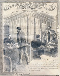 1789年：人間と市民の権利の宣言:所有権があること。Le livre unique de morale and d