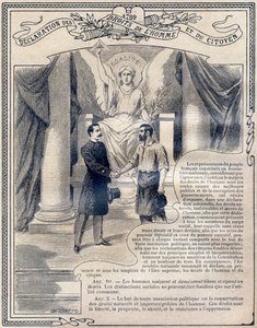 1789年：人間と市民の権利の宣言。L