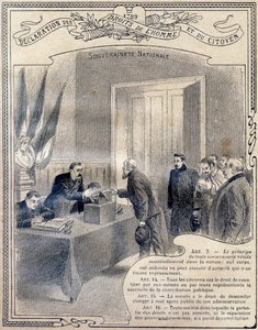 1789年：人間と市民の権利の宣言。国民の総意である。Le livre unique de morale and d
