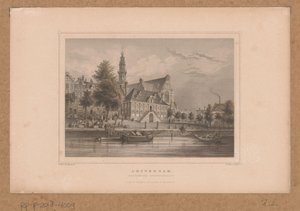カイザースグラハトから見たアムステルダムの西教会 アムステルダム、Westerkerk Keizersgracht (オブジェクトのタイトル) 作： G. Hess