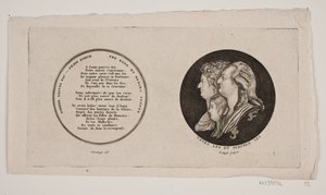 ルイ 16 世とその王妃と息子の肖像画をあしらったメダリオン 作： G. N. Angelo