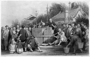 ラリーショー、中国、林心町、c1843。 作： G. Paterson