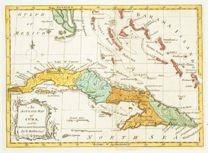 キューバと隣接する島々の正確な地図、パブc。 1762年