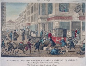「現代の商人、または英国の商業の栄光」、1774 作： G Terry