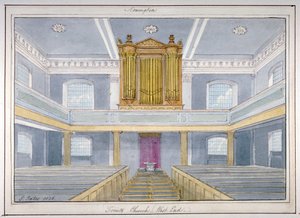 ホーリー トリニティ教会の内部、ニューイントン、サザーク、ロンドン、1826 年 作： G Yates