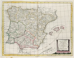 アントニオ・ザッタが1785年にヴェネツィアで出版した「最新アトラス」の第1巻から抜粋したG・ズリアーニのエングレーヴィング作品、個人蔵 作： G. Zuliani