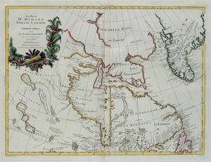 ハドソン湾、ラブラドール島、グリーンランドと隣接する島々、アントニオ・ザッタが1778年にヴェネツィアで出版した「最新アトラス」の第1巻から抜粋したG・ズリアーニの版画、個人蔵 作： G. Zuliani