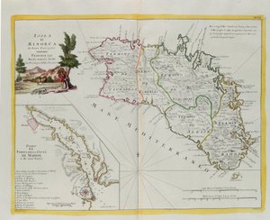 メノルカ島と港、マホン市とその砦の平面図 アントニオ・ザッタが1778年にヴェネツィアで出版した「最新アトラス」の第1巻から抜粋したG・ズリアーニのエングレーヴィング、個人蔵 作： G. Zuliani