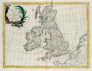 アントニオザッタによって1785年にヴェネツィアで出版された最新のアトラスのトメIから取ったG.ズリアーニによる彫刻