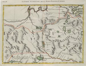 アントニオ・ザッタが1778年にヴェネツィアで出版した「最新アトラス」の第1巻から抜粋したG.ズリアーニのエングレーヴィング、個人蔵 作： G. Zuliani