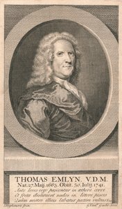 「トーマス・エムリン、V.D.M.」、1742年。 作： G van der Gucht