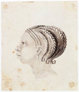 西アフリカ女性の頭部 1775年頃 （水彩画） 作： Gabriel Bray