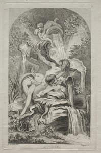 噴水の書：第5、c。 1736年。 作： Gabriel Huquier