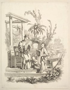 トイレ、ca。 1742年。 作： Gabriel Huquier