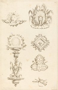 テールピースのデザイン: pl. 10 作： Gabriel Huquier after Claude Gillot