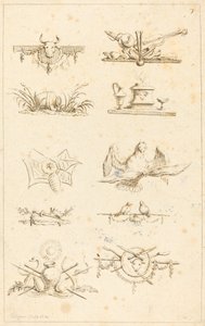 テールピースのデザイン: pl. 7 作： Gabriel Huquier after Claude Gillot