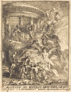 ブルゴーニュ公の誕生時にパリ市によって行われた結婚の寓話 作： Gabriel Jacques de Saint Aubin