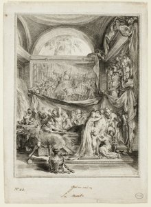 ゲルマニクスの死（『ロメーヌ歴史スペクタクル』より 作： Gabriel Jacques de Saint Aubin