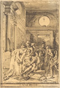 タンクレドの死 作： Gabriel Jacques de Saint Aubin