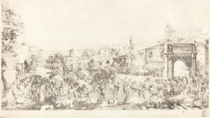 ローマでのポンペイウスの勝利 作： Gabriel Jacques de Saint Aubin