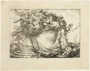 アドレスのビネット 作： Gabriel Jacques de Saint Aubin