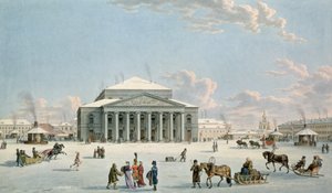 1790年頃のヨハン・ゲオルク・デ・マイヤーの絵画に基づく、1800年頃のガブリエルまたはマティアス・ロリー作、サンクトペテルブルクのボリショイ劇場（エングレーヴィング） 作： Gabriel L. & Lory Mathias G. (1784 1846) Lory
