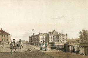 ミハイロフスキー宮殿の眺め、1804年 作： Gabriel Ludwig Lory the Elder