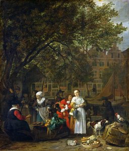 アムステルダムのハーブ市場 作： Gabriel Metsu