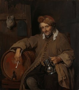 古い酒飲み。 1661-63年頃 作： Gabriel Metsu