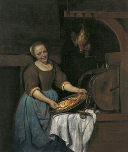 魚をさばく女中 作： ガブリエル・メツ