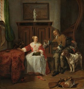 ハンターのプレゼント ハンターの贈り物 作： Gabriel Metsu