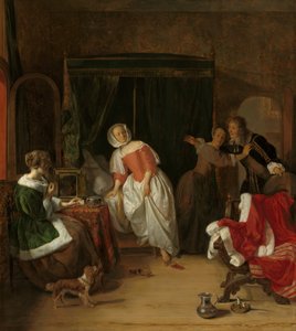 侵入者、c。 1660年。 作： Gabriel Metsu
