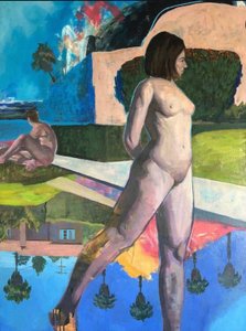 私たちの間の海」2021年（キャンバスに油彩） 作： Gabriel Palma