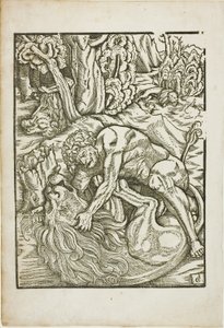 ヘラクレスの労働より、ネメアのライオンを絞め殺すヘラクレス 作： Gabriel Salmon