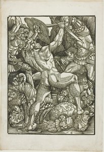 ヘラクレスと巨人、ヘラクレスの生涯の情景より 作： Gabriel Salmon