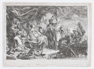 家の神々を探すラバン 1753年。 作： ガブリエル・ド・サン・トーバン