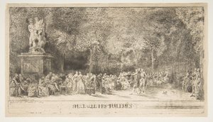 チュイルリーの情景：椅子、1760年。