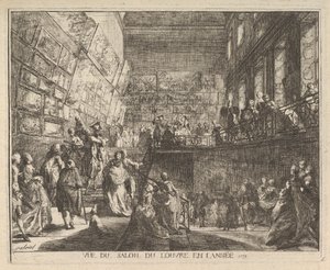 1753年、1753年のサロンデュルーブルの眺め。