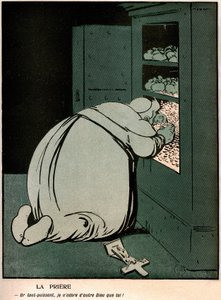 フランスの政治ユーモア日記「バター プレート」の漫画、バチカン特別版 (11 月 18 日の n°242) 作： Gabriele (1865 1937) Galantara