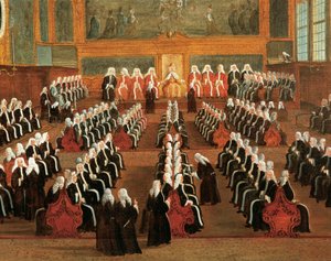 ガブリエレ・ベッラ（1730-1799）作「ドゥカーレ宮殿のプレガディの板」、詳細 作： Gabriele Bella