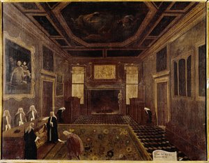 ドージェ宮の10人評議会の広間（ヴェネツィア、Sala dei Tre Capi del Consiglio dei Dieci） - ガブリエレ・ベッラ（約1730年～1799年）の絵画。ヴェネツィア、ケリーニ・スタンパリア財団