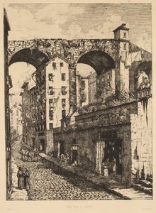 ジェノヴァのストリート1878年、ジェノヴァのストリート。 作： Gabrielle Marie Niel