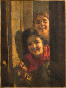 ドアの女の子 作： Gaetano Bellei