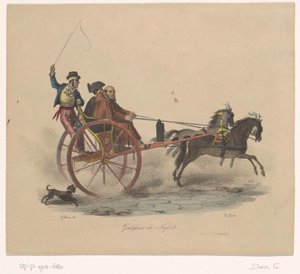 馬車に乗った3人の男 Galessino di Napoli (オブジェクトのタイトル) 作： Gaetano Dura