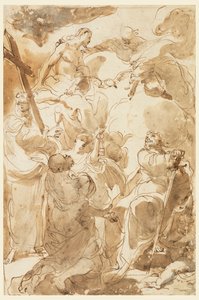 三位一体と使徒、聖ペテロと聖パウロ 作： Gaetano Gandolfi