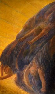 天使の堕落、トリプティクサイドパネル 作： Gaetano Previati
