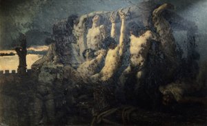 クレマの人質」ガエターノ・プレヴィアーティ（1852-1920年 作： Gaetano Previati