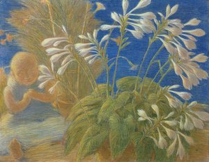 日本のユリ、1906 作： Gaetano Previati